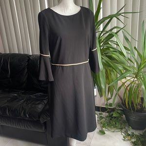 NWT Tommy Hilfiger Bell sleeves dress with gold trimming Size 10